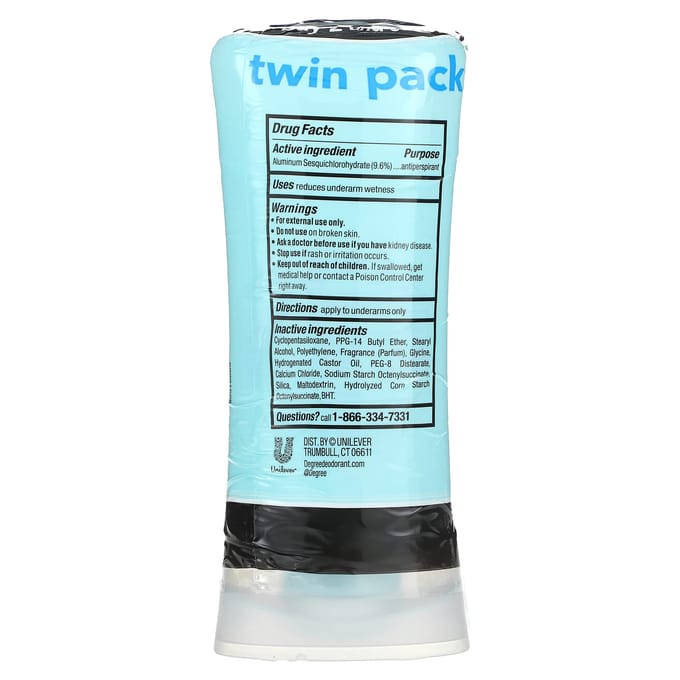 Ultraclear, Zwart & Wit, Antitranspirant Deodorant, 2-pack, 74G (2.6oz) Elk white