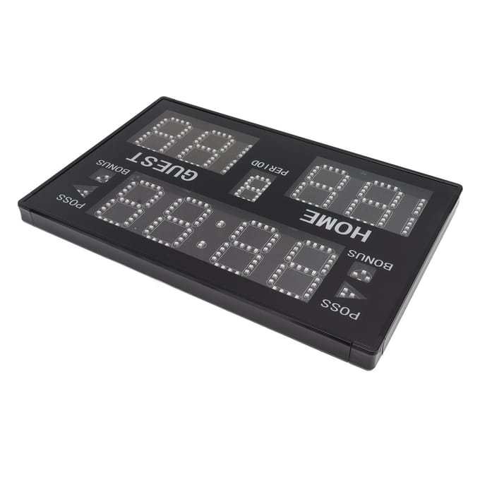 Tableau de score électronique de table d'intérieur multisport LED 11 chiffres pour entraînement de match GA30B 100?240 V Royaume-Uni gray