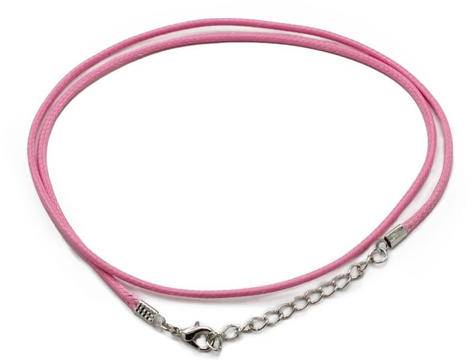 Packs Waxed Pendant Cords - 2mm x 55cm - Assorted - Pink 102