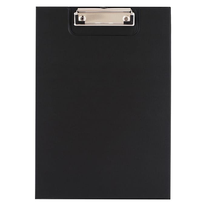 Zwarte Clipboard A5 met Klem & Klep - Documenthouder
