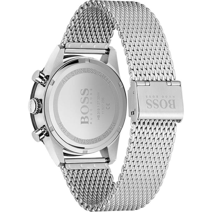 Montre Chronographe Hugo Boss 1513886 Édition Pilote pour Homme 44 argenté
