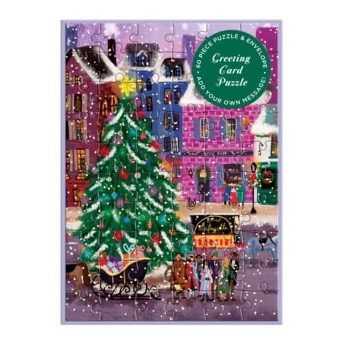 Joy Laforme Christmas Square Greeting Card Puzzle - Galison
