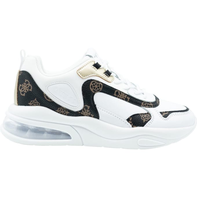 Guess - maat 39 - Fever To Active Dames Sneaker - Wit/Bruin