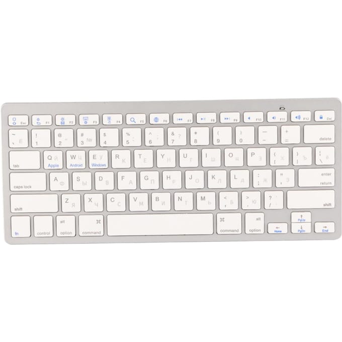 Clavier Bluetooth sans fil russe ultra-fin et multifonction pour Apple, Mac, Windows, Android gray