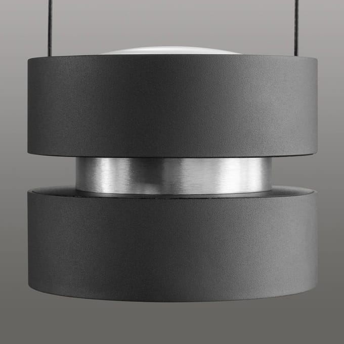 Brilliant LED hanglamp Glow-Sphere, lengte 112 cm, zwart, metaal