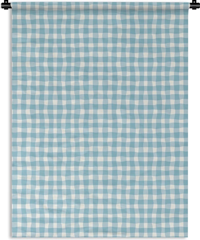Wandkleed - Wanddoek - Pastel - Blauw - Patronen - 150x200 cm - Wandtapijt