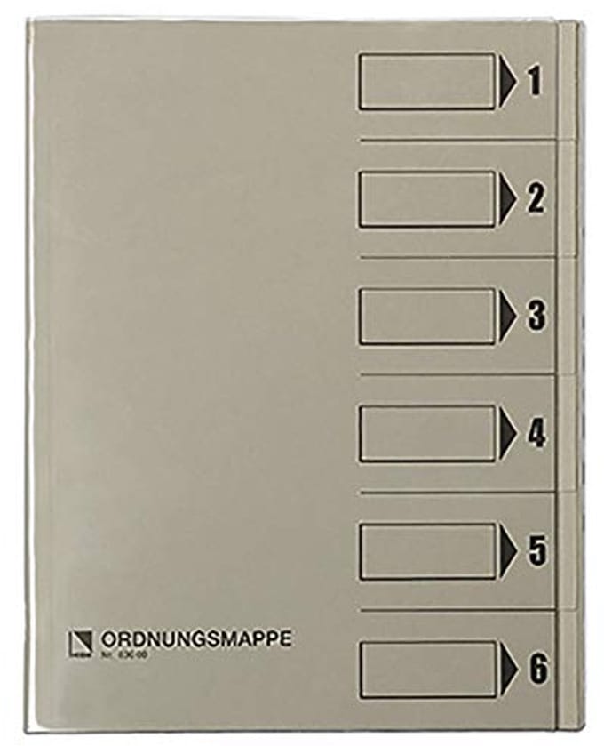 Bene 83600GR map met stofomslag, grijs