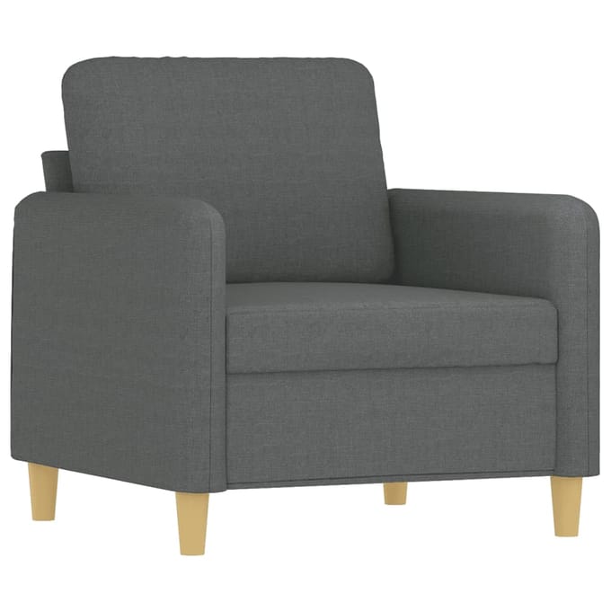 Vidaxl 3-Cz. Ensemble de Relaxation Avec Coussins, Gris Foncé, Tissu