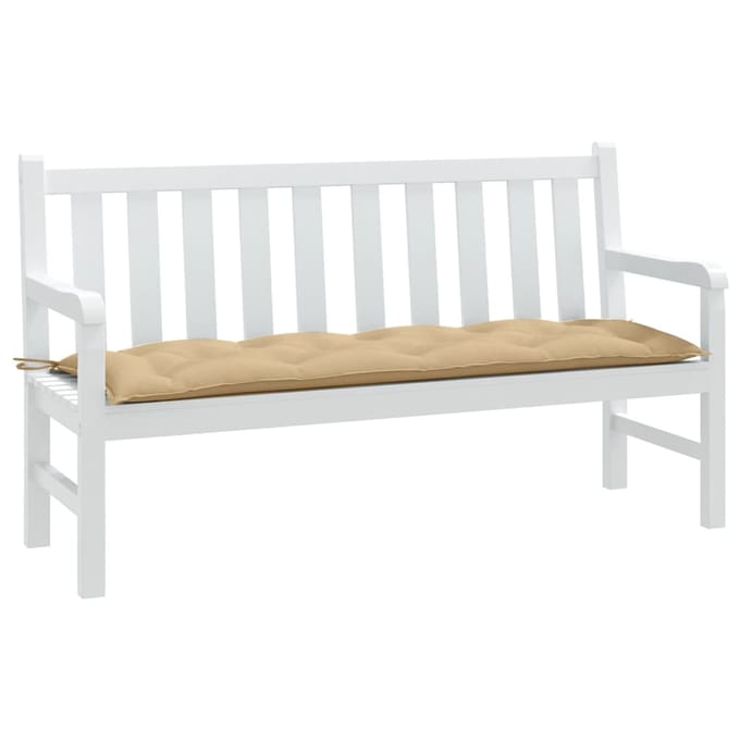 vidaXL - Tuinbankkussen - 150x50x7 - cm - stof - gemêleerd - beige