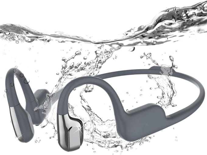 CLVP® Bone Conduction Headphone - Koptelefoon voor Activiteiten - Draadloos - Bleutooth - Donkrgrijs