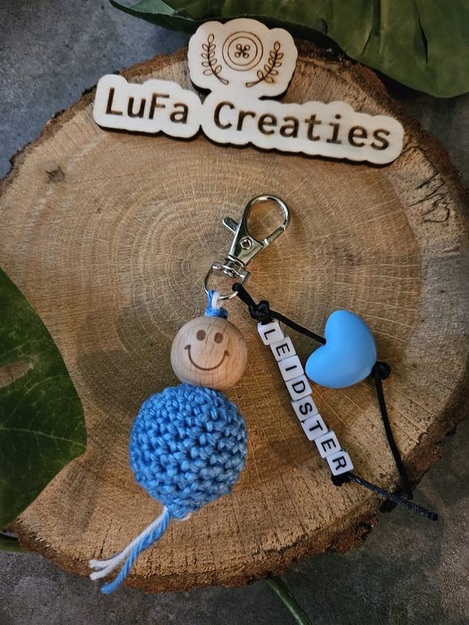 Sleutelhanger Gelukspoppetje Leidster Blauw