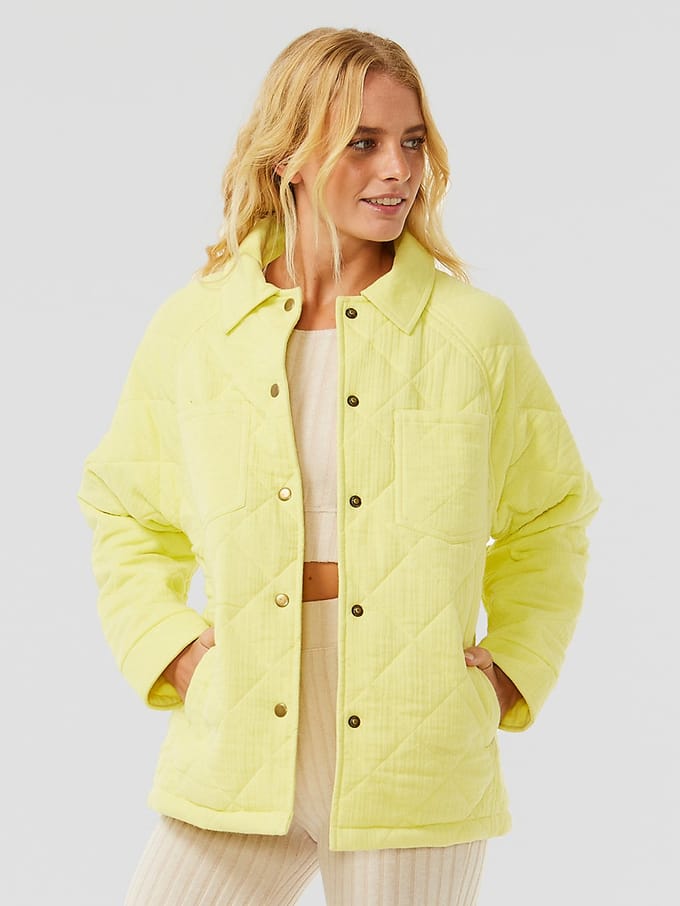 Rip Curl Premium Surf Quilted Jas geel
