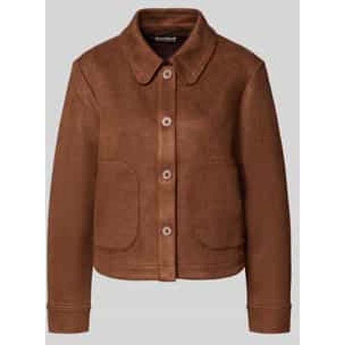 Regular fit overhemdjack met platte kraag