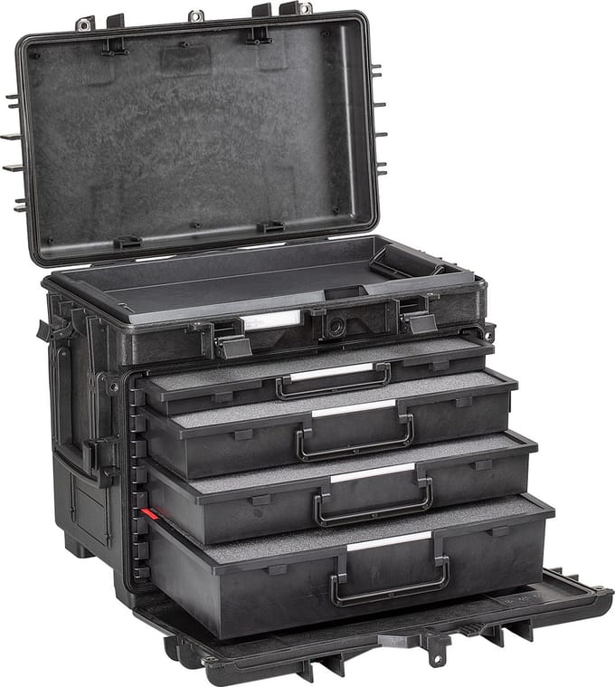 Explorer Cases 5140 Trolley Zwart met Plukschuim Lades