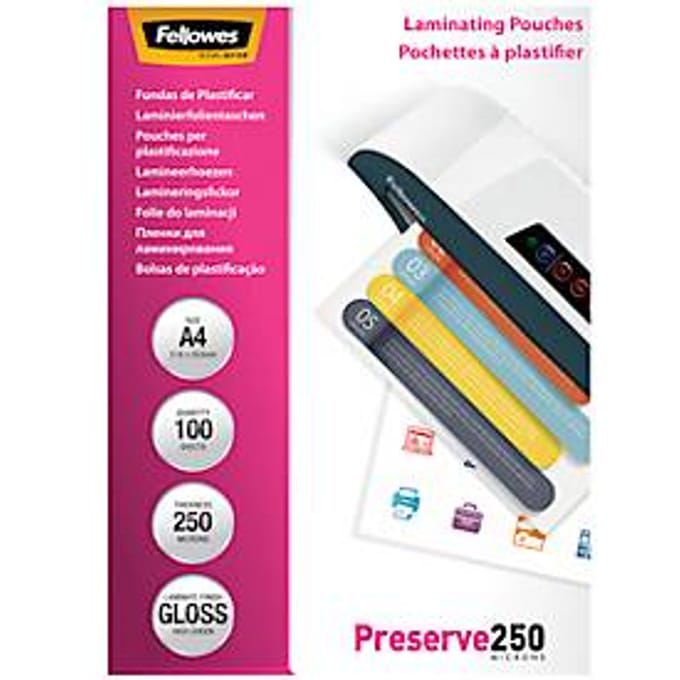 Fellowes lamineerhoezen A4 250 micron glanzend 100 stuks