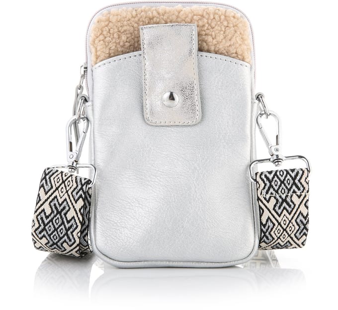 Tas - Shoudertasje - Zilver- bont - pu - cadeau tip