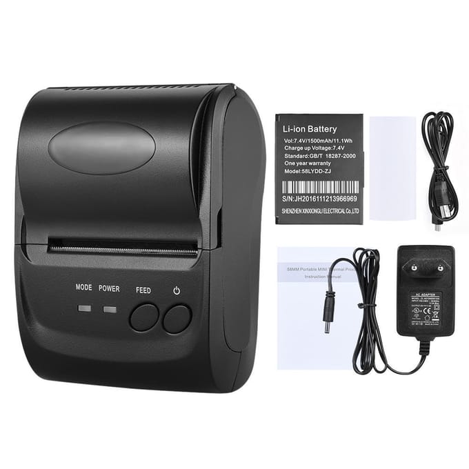 58mm Mini Draadloze Bluetooth USB Dot Thermische Bonprinter voor Android PC EU Plug