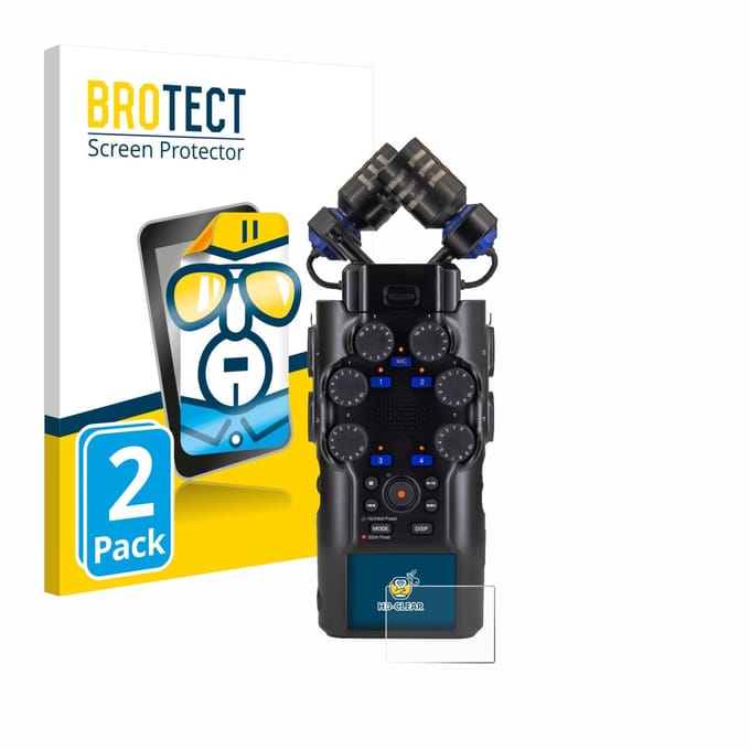 BROTECT - Screenprotector voor Zoom H6 studio - Folie Beschermfolie transparant 2 Stuks