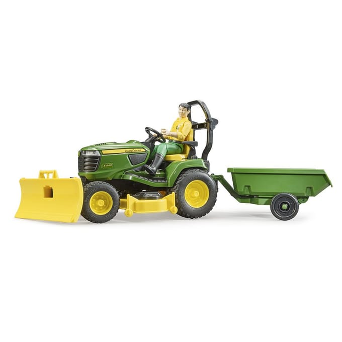 Bruder bworld John Deere gazontractor met aanhanger speelgoed