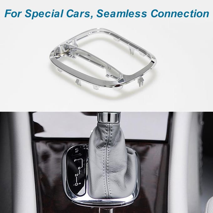 Midden Auto Trans Pookknop Trim Indicator Afdekking Console Versnelling Frame Vervanging voor Mercedes-Benz zilver