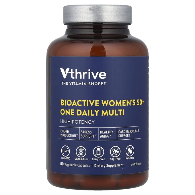Vthrive, bioactieve dagelijkse multivitamine voor vrouwen boven de 50, 60 vegetarische capsules