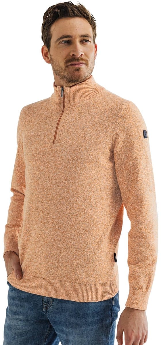 State of Art half zip trui oranje melange