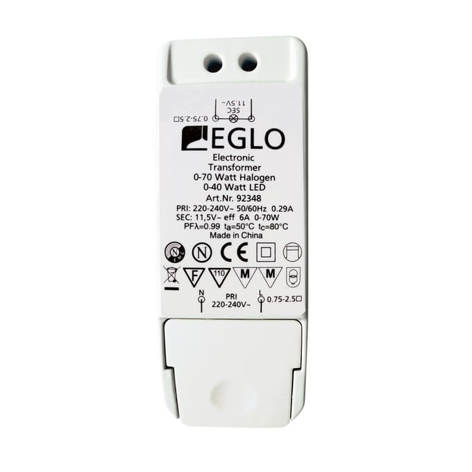 EGLO Transformator 92348 11,5V 0-40W LED, 0-70W halog.
