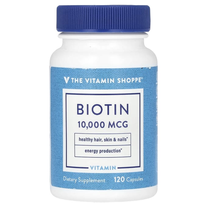 The Vitamin Shoppe, Biotine, 10.000 mcg, 120 capsules