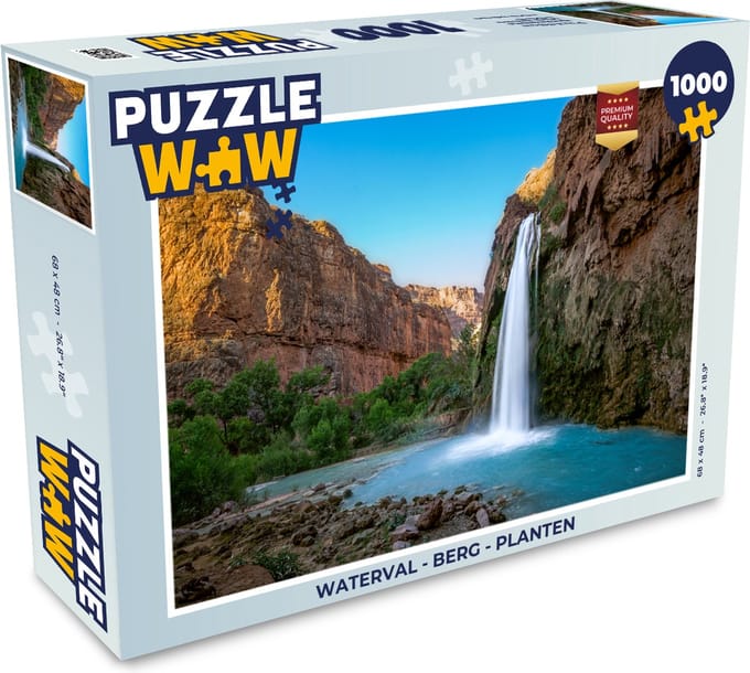 Puzzel Waterval - Berg - Planten - Legpuzzel - Puzzel 1000 stukjes volwassenen