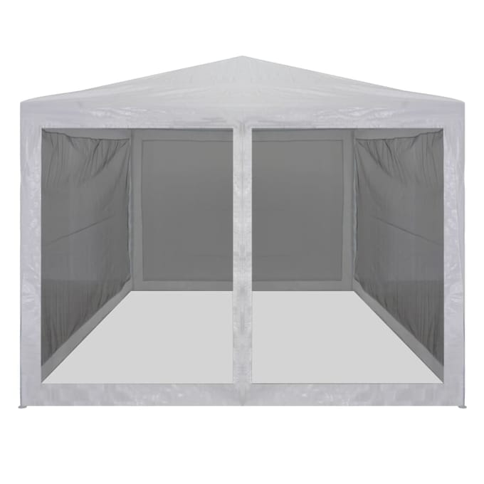 vidaXL - Partytent - met - 4 - mesh - zijwanden - 4x3 - m