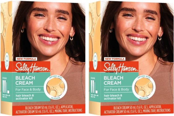 Sally Hansen Bleach Cream - Haarverf voor Gezicht en Lichaam - Vegan, 2-pack
