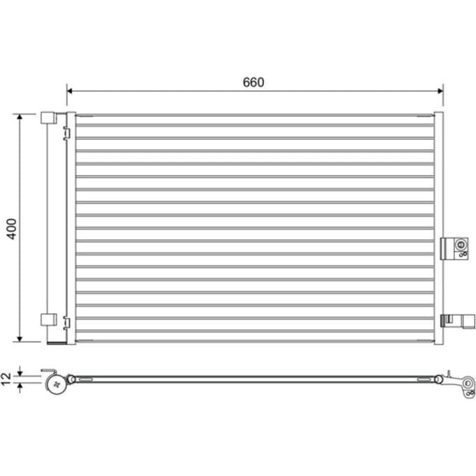 Condensator, airconditioning VALEO 822665