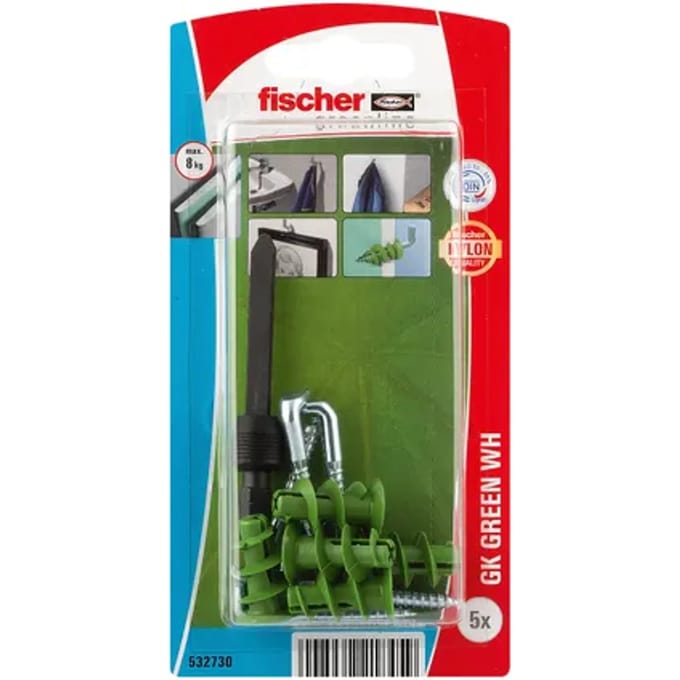 Fischer Gipsplaatplug Gk Green Nylon - Ø 20 Mm - 5 Stuks