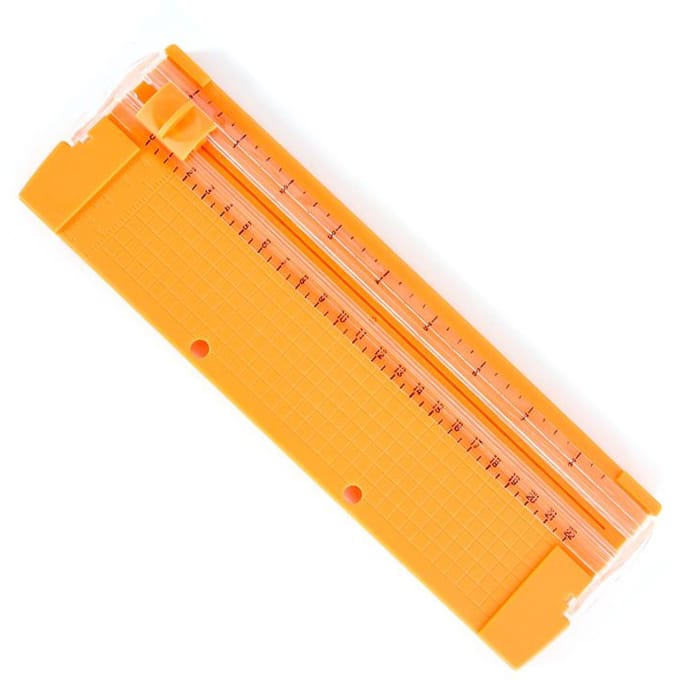 Massicot A4 Échelle Précise Portable Orange Petit Massicot avec Guide Mobile pour l'École orange