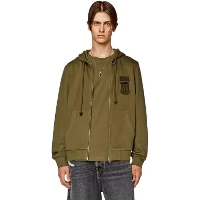 Diesel Ginn K10 Sweatshirt Met Rits Groen S Man
