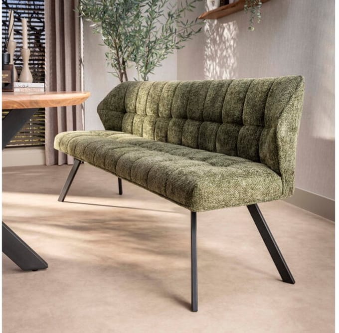 Eetkamerbank Raster - Hoven Groen - 180x58x81 cm