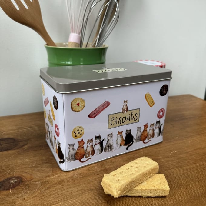 Alex Clark Voorraad blik Katten koekjes ~Marvellous Moggies Biscuit Tin'