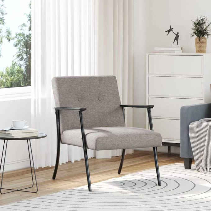 vidaXL - Fauteuil - Taupe - Stof