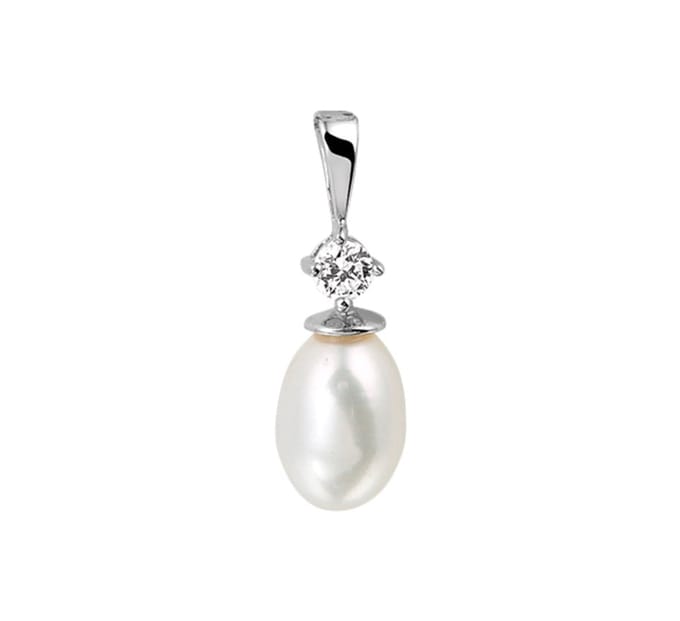 Zilver Gerhodineerde Hanger parel 1302156