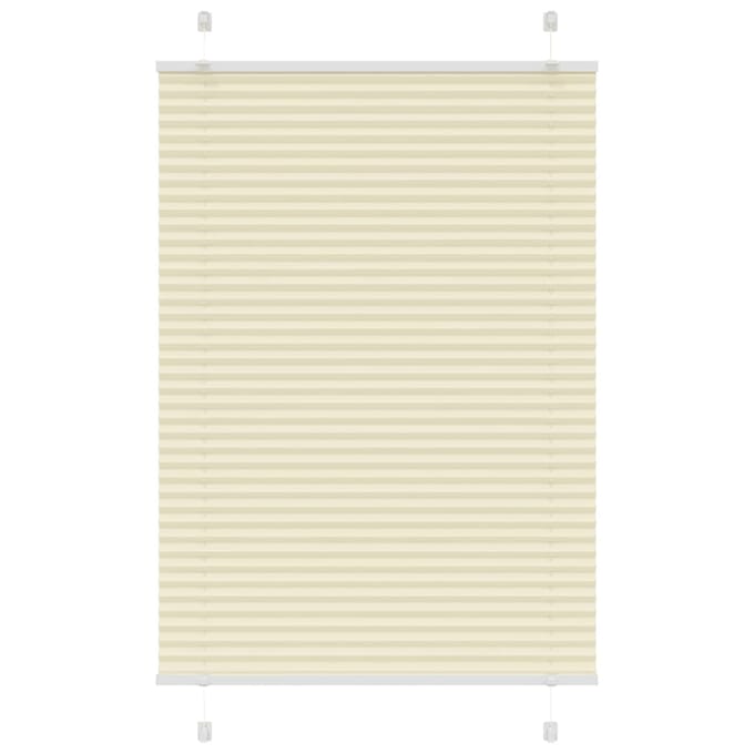vidaXL - Plissé - rolgordijn - 90x150 - cm - stofbreedte - 89,4 - cm - polyester - crème