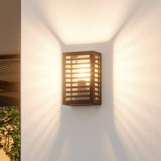 EGLO Alamonte 3 Wandlamp Buiten - E27 - 26 cm - Zwart