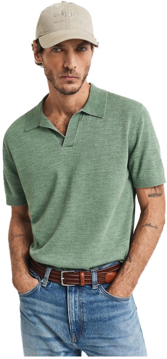 Gant 8050245 Korte Mouw Poloshirt Groen M Man