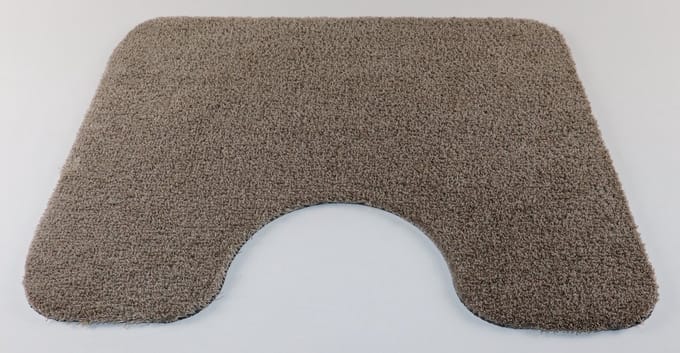PRIMA - Soft - WC mat - beige - taupe - 50x60cm - antislip - met uitsparing 21cm