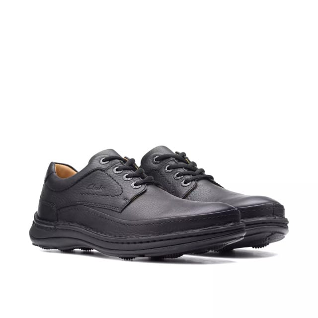 Clarks Nature Three - heren veterschoen - Zwart - maat 43 (EU) 9 (UK)