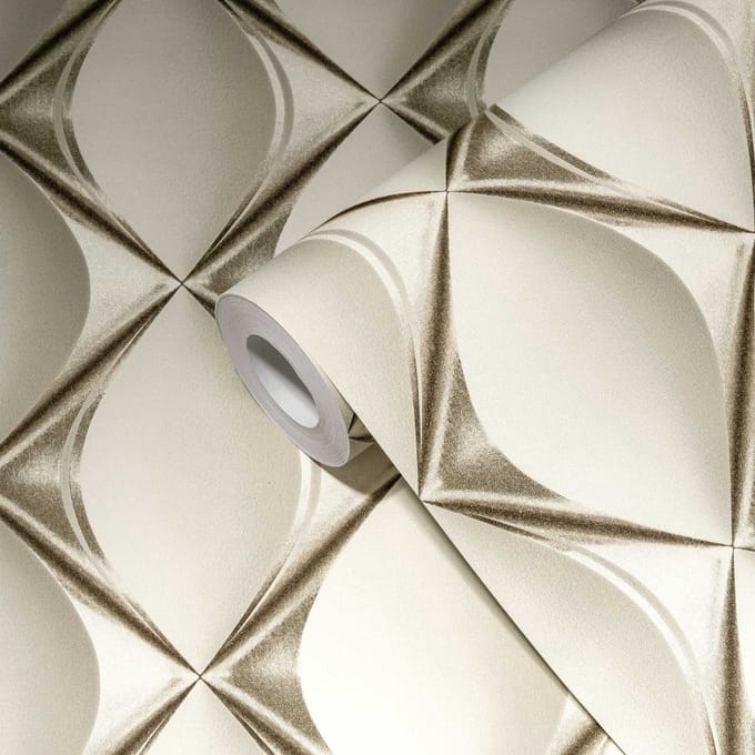 GRAFISCH 3D BEHANG | Optische Illusie - grijs wit - A.S. Création My Home My Spa