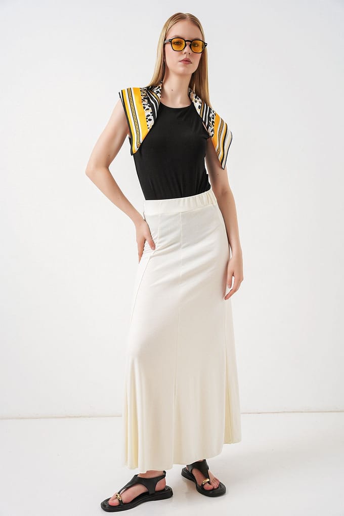 Hoge Taille A-Lijn Maxi Rok