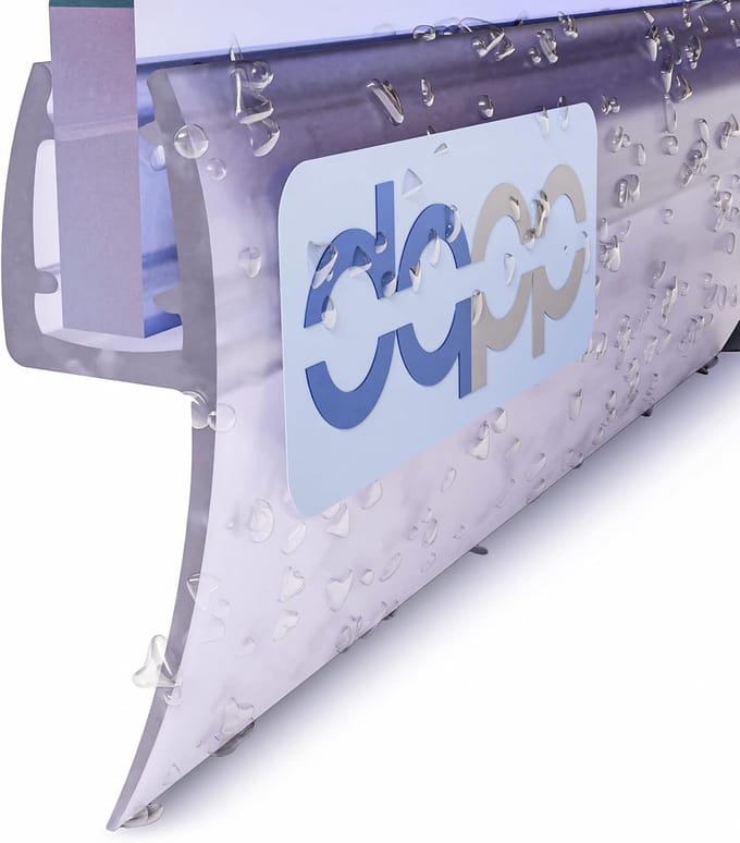Doucheafdichting - Waterafvoerprofiel - Douche afdichten - Hoge pvc kwaliteit - 200 cm - Transparant