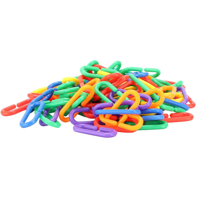 Plastic Ketting Vogel Speelgoed Plastic CClips Haken Kettelschakels Papegaai Educatief Vogel Kauwspeelgoed green