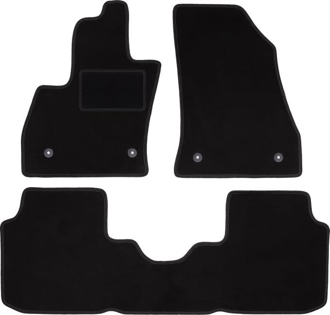 Zwarte veloursmatten voor: Fiat 500L minivan (2012-)