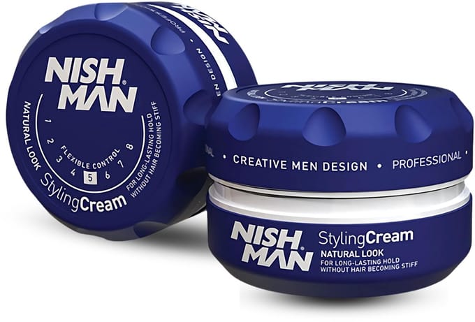 Nishman 5 Haarstyling Crème 150 ml - Stylingcrème voor Mannen - Natuurlijke Finish